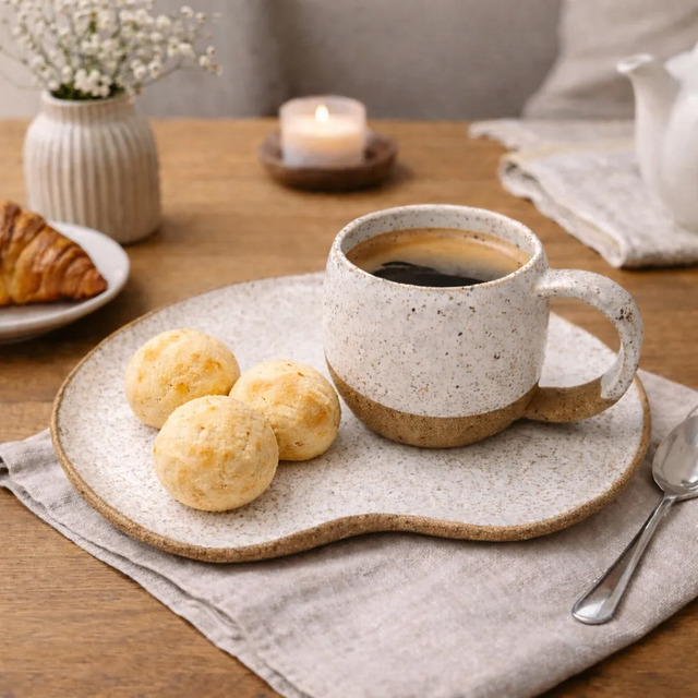 Kit 2 Peças Xícara Café 120ml+bandeja Orgânica Branca Cerâmi Kit 2 Peças Xícara Café 120ml+bandeja Orgânica Branca Cerâmi