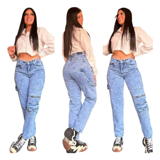 Jeans Anchos A La Moda Para Dama