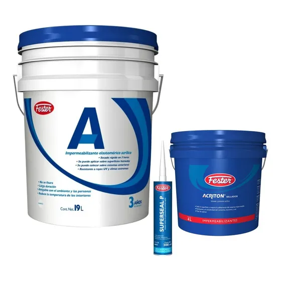 Fester Acriton Sellador 4l, A3 Años Blanco 19l Y Superseal