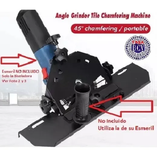 Adaptador Soporte Esmeril Biselado 45° Cerámica Porcelanato