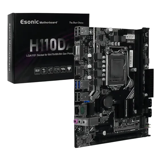 Placa madre Intel H110 2xDDR4 USB 2.0 3.2 Sata Hdmi Lga1151 | Cuotas sin interés
