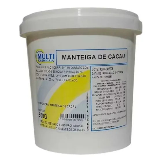 Manteca De Cacao 500g Pura