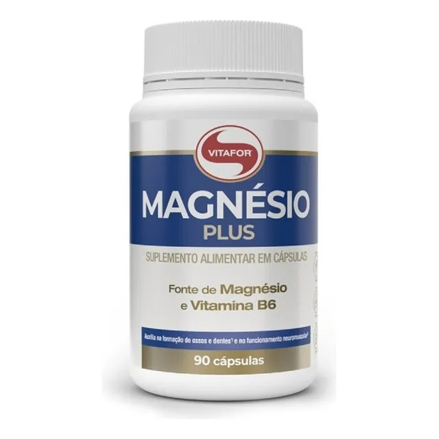 Magnésio Plus 350mg 90 Cápsulas Alta Concentração - Vitafor