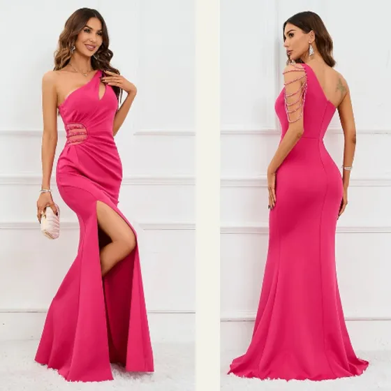 Vestido Largo Plisado De Satén Suave. Vestido De Fiesta