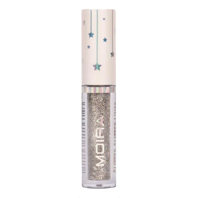Delineador Líquido Moira Cosmetics Con Glitter Tono 008 Silver Charm