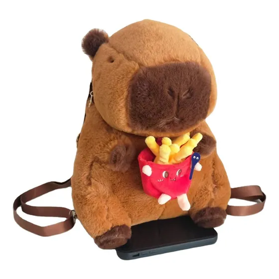 Bolso Mochila Kawaii Peluche Capybara