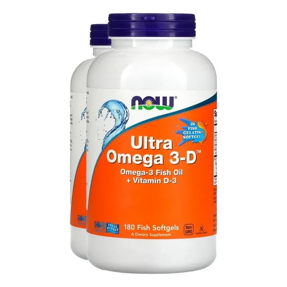 Ultra Omega 3d 600epa/300dha 180soft Importado 2un Now Foods