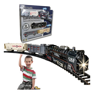 Ferrorama Trenzinho Trem Brinquedo Com Trilho+ Luz A Pilha Ferrorama Trenzinho Trem Brinquedo Com Trilho+ Luz A Pilha