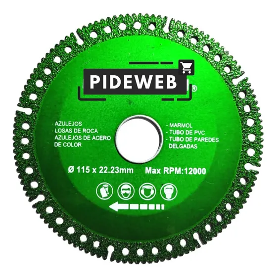 Disco Diamantado 115mm 4,5 Pulgad Multiproposito Caño Marmol