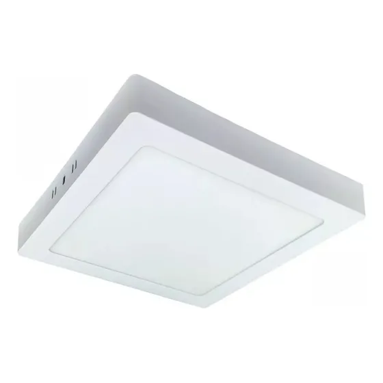 Plafón Panel Led Cuadrado 18w Luz Fria 220v Ext Macroled Estructura Blanco