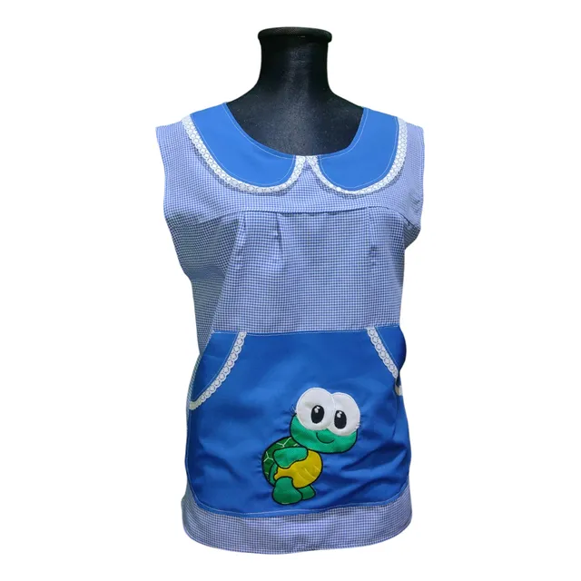 Uniforme Escolar Sulú Diseño Exclusivo Azul Cuadrille Cuadrille Y Liso 0 Al 4