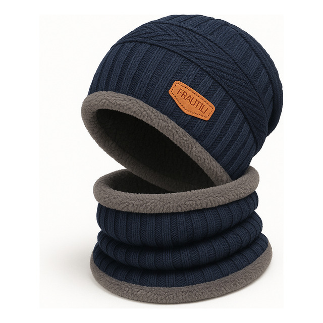 Touca Gorro + Cachecol Forrada Lã Frio Unissex Premium Nf Touca Gorro + Cachecol Forrada Lã Frio Unissex Premium Nf