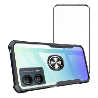 Funda Para Moto G73 Suave Marco Claro Anillo Tener Vidrio Funda Para Moto G73 Suave Marco Claro Anillo Tener Vidrio