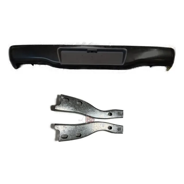 Paragolpe Tras. Toyota Hilux 05/15 Recto Negro + Soportes
