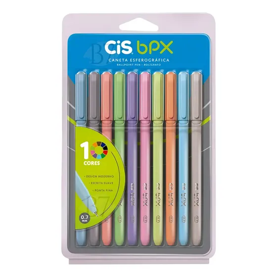 Caneta Bpx - 10 Unidades - Cis Coloridas Cor da tinta 10 Cores