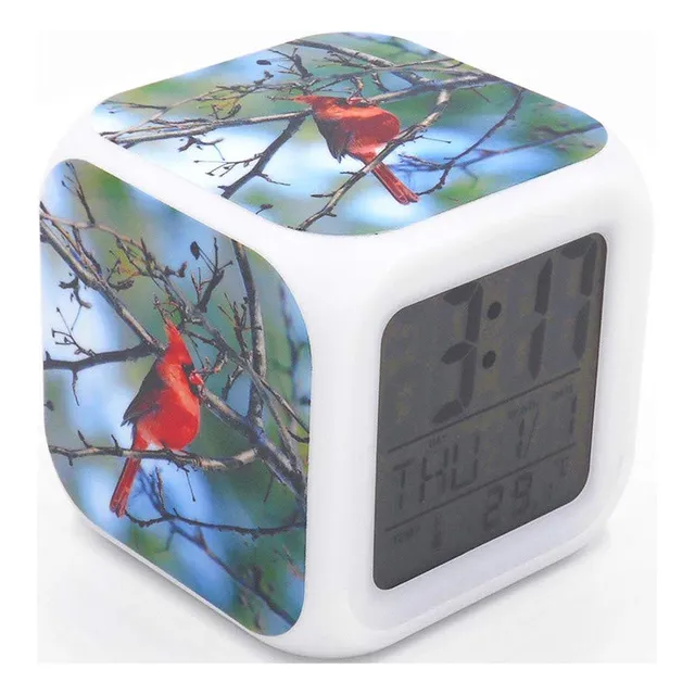 Reloj Despertador Digital Luz Led 3.0 In Color Rojo