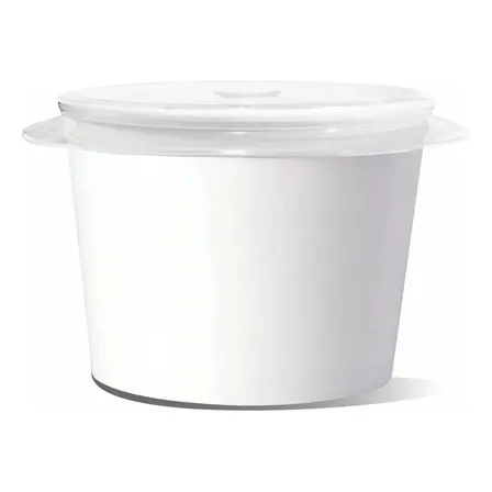 Pote Papel 360ml Descartável Biodegradável Liso Ctampa C/500 Branco