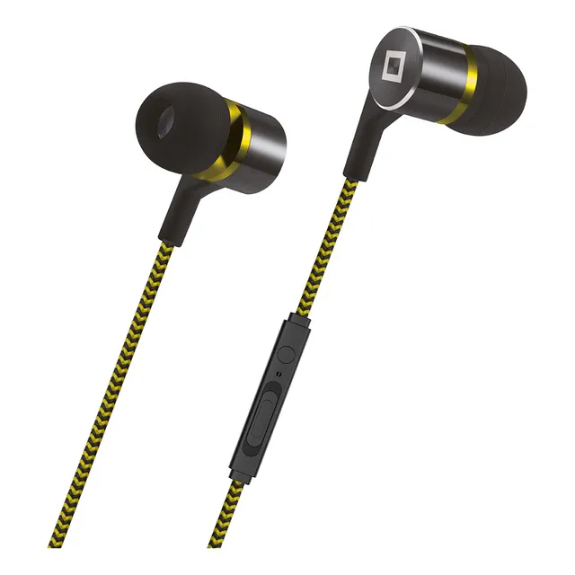 Auriculares Thonet Vander Klein, con microfono y cable con tela, color negro