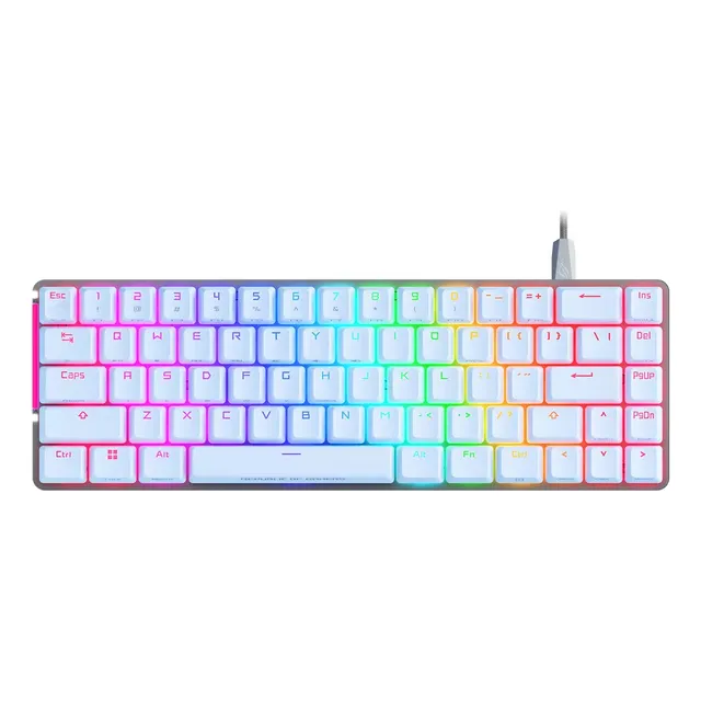 Teclado Gamer Mecánico Asus Rog Falchion Ace M602 Nx Red Ing Teclado Blanco Idioma Inglés