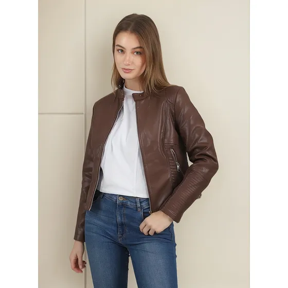 Campera Premium Houston Ecocuero C/ Bolsillos Gu78301