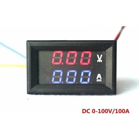 Voltímetro Amperímetro Pequeño Detector De 100v 100a Nuevos