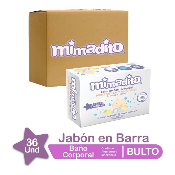 Jabón En Barra De Baño Corporal 75 Gr Mimadito Bulto (36uds)