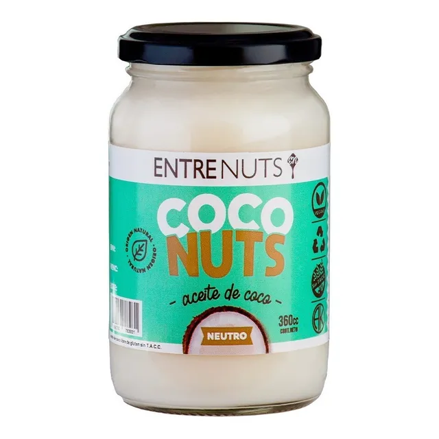 Aceite De Coco Natural Entrenuts Sin Tacc Vegano Frasco 360g