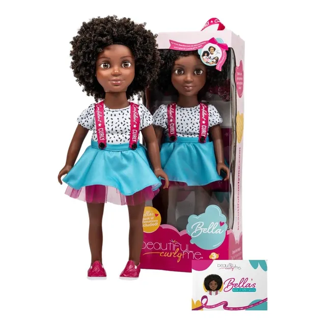 Beautiful Curly Me Bella Muñeca Negra De Pelo Rizado Natural