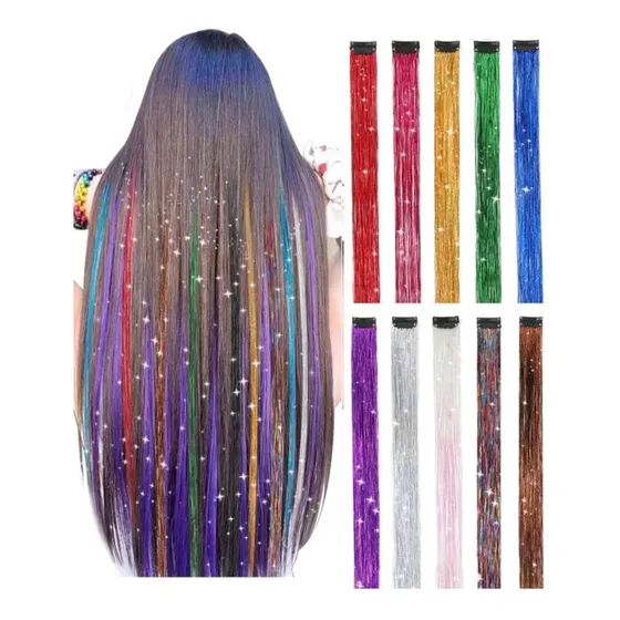 10 Piezas De Extensiones De Cabello Para Carnaval 