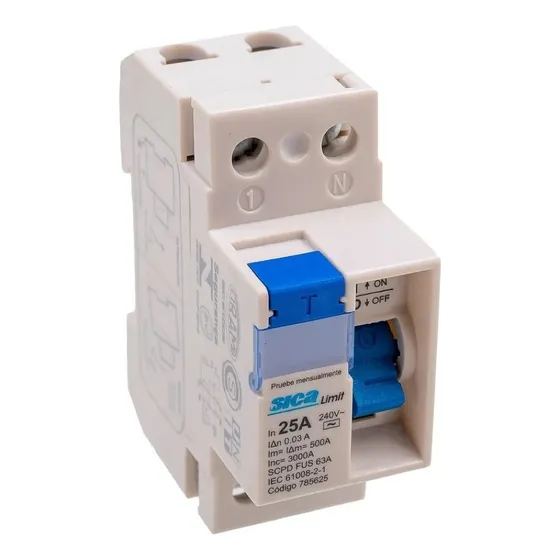 Disyuntor Diferencial 2x25 Sica Bipolar Monofasico