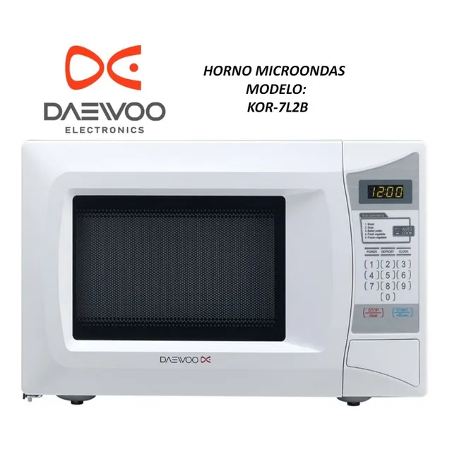 Horno Microhondas Daewoo De 0.8 C.u.f Blanco De 23 Litros...