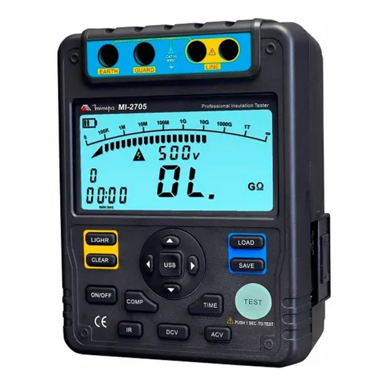 Megometro Tensão De Teste Dc Até 5kv Minipa Mi-2705 Entr Usb