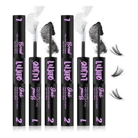 Lujito® Set De 2 Pcs Pegamento Para Pestañas Postizas 2 En 1 Bond&seal Seca Rápido Impermeable Hipoalergénico Para Diy Cluster Pestañas Negro Lujito® Set De 2 Pcs Pegamento Para Pestañas Postizas 2 En 1 Bond&seal Seca Rápido Impermeable Hipoalergénico Para Diy Cluster Pestañas Negro