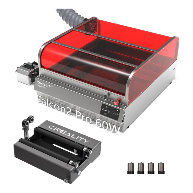 Grabador Laser Salida 60 W Asistencia Aire Rodillo Giratorio