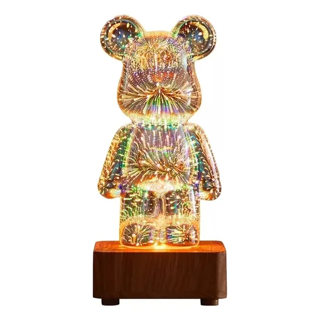 Lámpara Rgb Para Dormitorio Bearbrick Con 7 Cambios De Luces