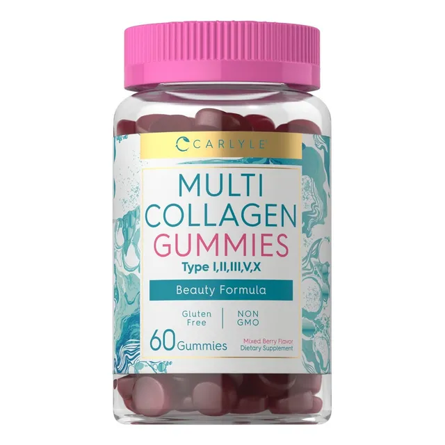 Colágeno Múltiple Tipos I, Ii, Iii, V Y X Carlyle 60 Gomitas