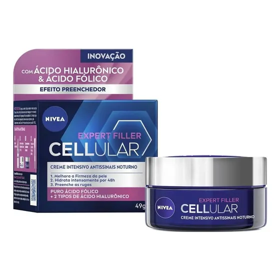 NIVEA Creme Facial Antissinais Cellular Filler Noite 49g