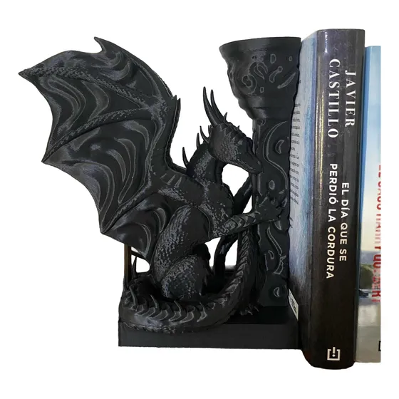 Sujeta Libros Con Forma De Dragon Negro