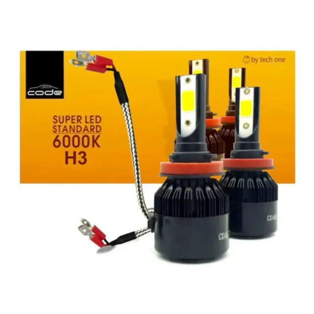 Kit Super Led Tech One 12v 24v H1 H3 H4 H7 H8 H9 H11 Hb3 Hb4