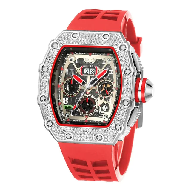Fanmis Relojes De Cronografo De Diamante Estilo De Jjqpb