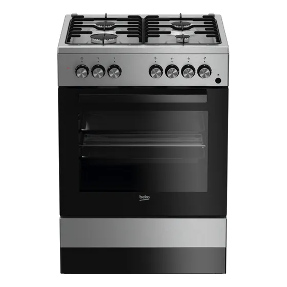 Cocina Horno Electrico 4 Hornalla Gas Natural Beko Fse 62110