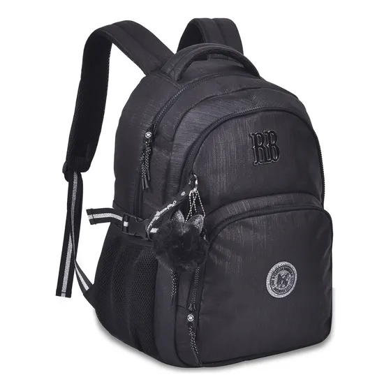 Mochila De Costas Rb24527 Rebecca Bonbon Preto Escolar Clio Desenho do tecido Lisa