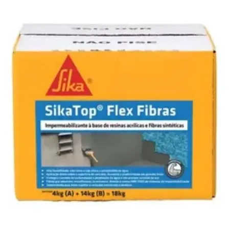 Sikatop Flex Fibras Revestimento Impermeabilizante 18kg Cinza Fosco