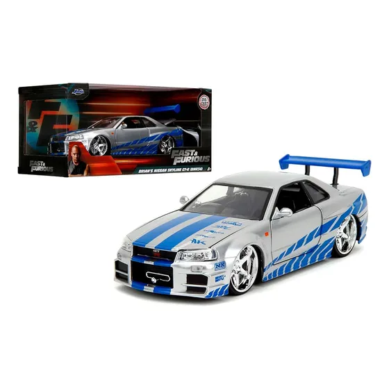 Miniatura Nissan Skyline Gt-r R34 Brian Velozes F 1:24 Jada