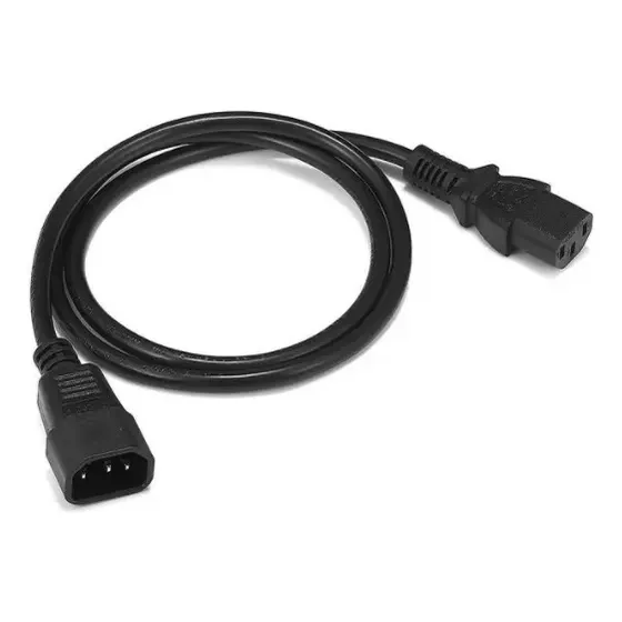 Cable Extensión De Fuente De Alimentación De Poder C14 C13 Negro