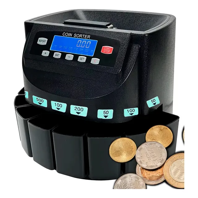 Maquina Contadora Monedas Coin Sorter Clasificadora Totaliza