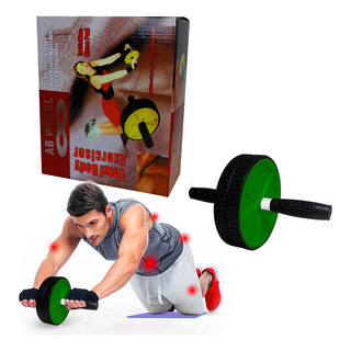 Rueda Abdominal Antiderrape Para Ejercicio Slim Company Gym En Casa Dos Llantas Con Tapete Color Verde Rueda Abdominal Antiderrape Para Ejercicio Slim Company Gym En Casa Dos Llantas Con Tapete Color Verde