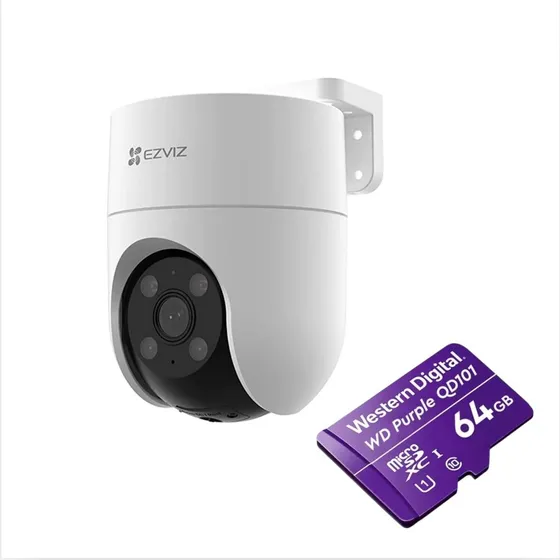 Kit Cámara Ezviz H8c 1080p 2mp+microsd 64gb Western Digital