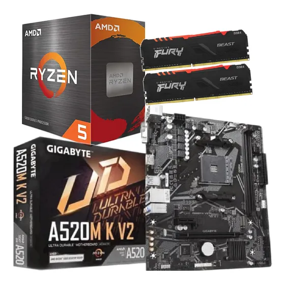 Combo Actualizacion Pc Amd 5600 + Mother + 16gb Rgb