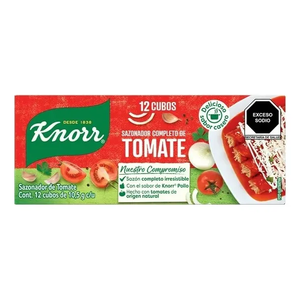 Sazonador Knorr Tomate 12 Cubos De 10.5 G C/u